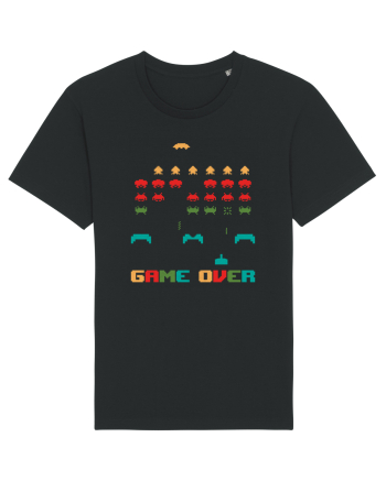 Game Over Retro Arcade Gaming Black