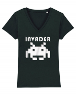 Gamers Space Alien Invader Tricou mânecă scurtă guler V Damă Evoker