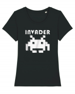 Gamers Space Alien Invader Tricou mânecă scurtă guler larg fitted Damă Expresser