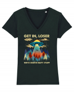 Get In Loser Alien UFO Tricou mânecă scurtă guler V Damă Evoker