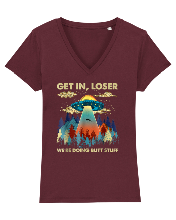 Get In Loser Alien UFO Burgundy