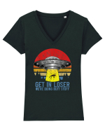 Get In Loser We're Doing Butt Stuff Tricou mânecă scurtă guler V Damă Evoker