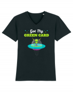 Got my Green Card Immigration Alien Tricou mânecă scurtă guler V Bărbat Presenter