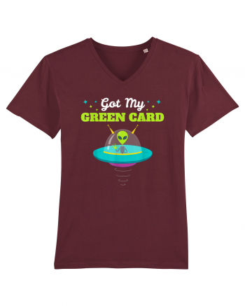 Got my Green Card Immigration Alien Burgundy