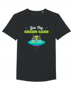 Got my Green Card Immigration Alien Tricou mânecă scurtă guler larg Bărbat Skater