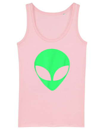 Green Alien Head 90s Style Cotton Pink