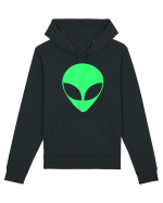 Green Alien Head 90s Style Hanorac Unisex Drummer