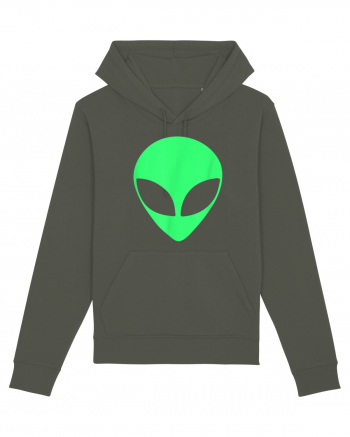 Green Alien Head 90s Style Khaki