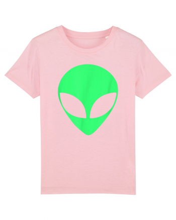 Green Alien Head 90s Style Cotton Pink