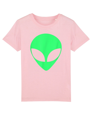 Green Alien Head 90s Style Cotton Pink