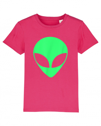 Green Alien Head 90s Style Raspberry