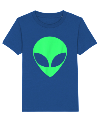 Green Alien Head 90s Style Majorelle Blue