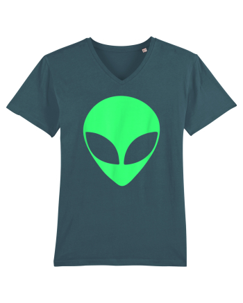 Green Alien Head 90s Style Stargazer