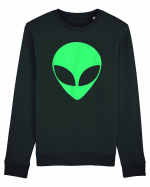 Green Alien Head 90s Style Bluză mânecă lungă Unisex Rise