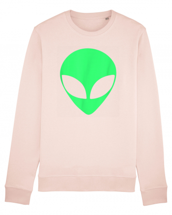 Green Alien Head 90s Style Candy Pink