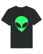 Green Alien Head 90s Style Tricou mânecă scurtă Unisex Rocker