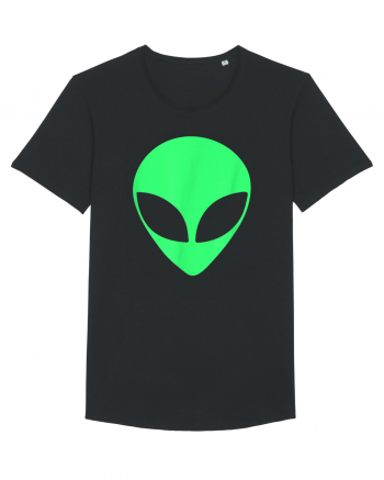 Green Alien Head 90s Style Black