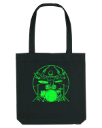Green UFO Alien Drummer Sacoșă textilă