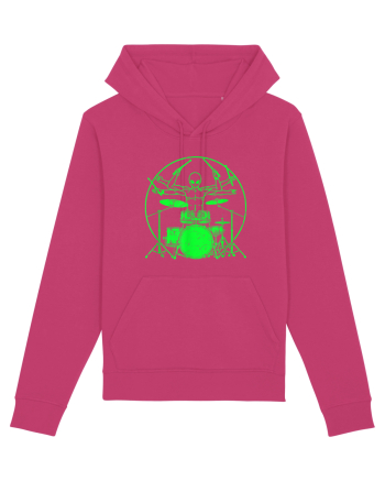 Green UFO Alien Drummer Raspberry