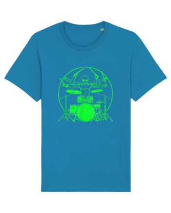 Green UFO Alien Drummer Azur