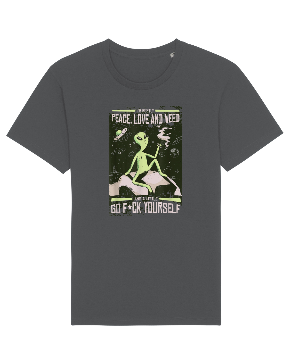 Tricou mânecă scurtă Unisex Rocker Anthracite