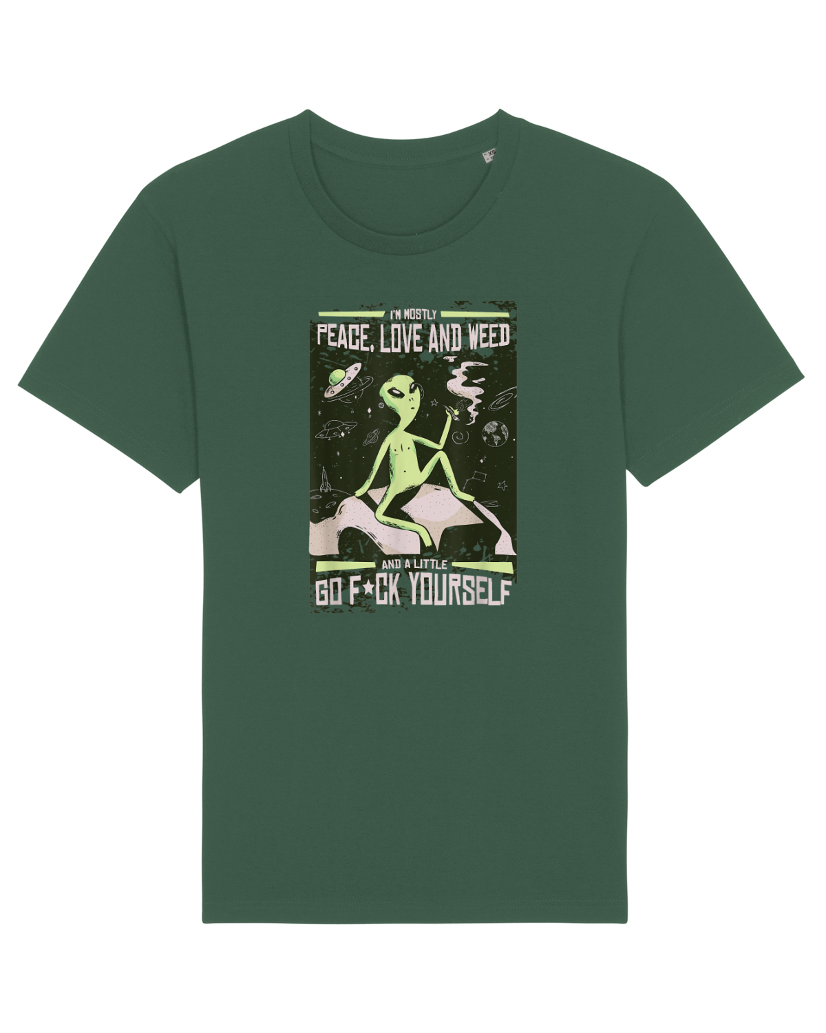 Tricou mânecă scurtă Unisex Rocker Bottle Green