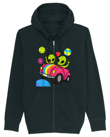 Hippie Alien Space Roadtrip Car Peace Black