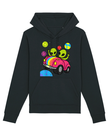 Hippie Alien Space Roadtrip Car Peace Black