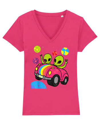 Hippie Alien Space Roadtrip Car Peace Raspberry