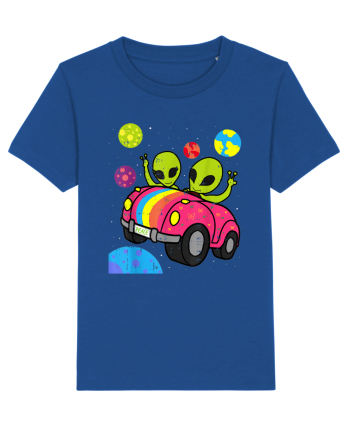 Hippie Alien Space Roadtrip Car Peace Majorelle Blue