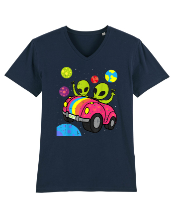 Hippie Alien Space Roadtrip Car Peace French Navy