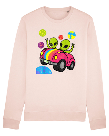 Hippie Alien Space Roadtrip Car Peace Candy Pink