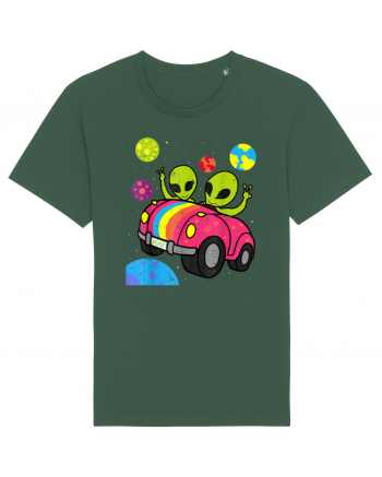 Hippie Alien Space Roadtrip Car Peace Bottle Green