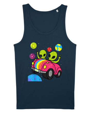 Hippie Alien Space Roadtrip Car Peace Navy