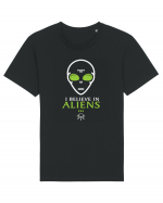 I Believe In Aliens Humor Believe Tricou mânecă scurtă Unisex Rocker