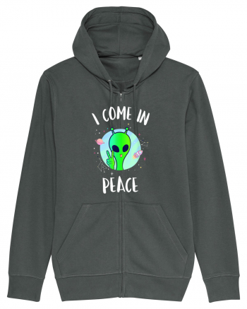 I Come In Peace Funny Alien Rave Anthracite