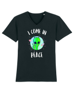 I Come In Peace Funny Alien Rave Tricou mânecă scurtă guler V Bărbat Presenter