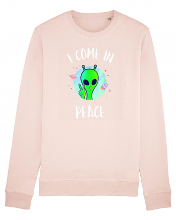 I Come In Peace Funny Alien Rave Candy Pink