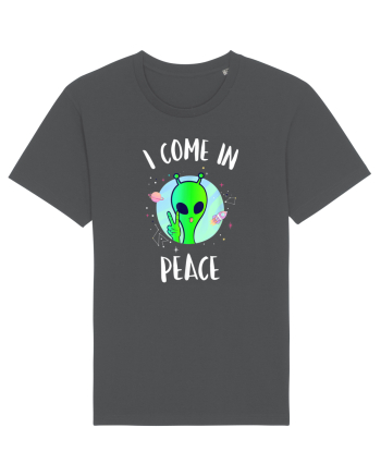 I Come In Peace Funny Alien Rave Anthracite