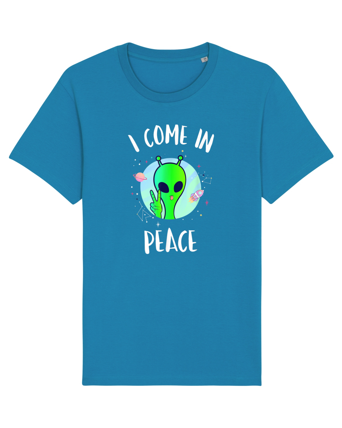 Tricou mânecă scurtă Unisex Rocker Azur