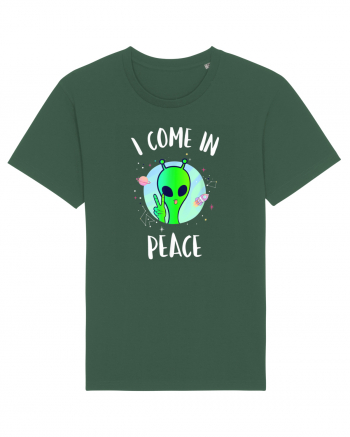 I Come In Peace Funny Alien Rave Bottle Green