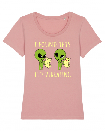 I Found This It's Vibrating Funny Alien Cat Canyon Pink