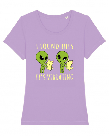 I Found This It's Vibrating Funny Alien Cat Lavender Dawn