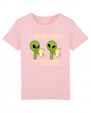 I Found This It's Vibrating Funny Alien Cat Cotton Pink