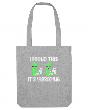 I Found This It's Vibrating Funny Cat Alien Heather Grey