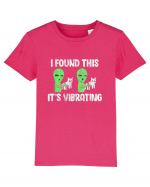 I Found This It's Vibrating Funny Cat Alien Tricou mânecă scurtă  Copii Mini Creator