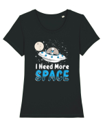 I Need More Space Tricou mânecă scurtă guler larg fitted Damă Expresser