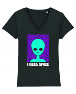 I Need Space Funny Alien Tricou mânecă scurtă guler V Damă Evoker