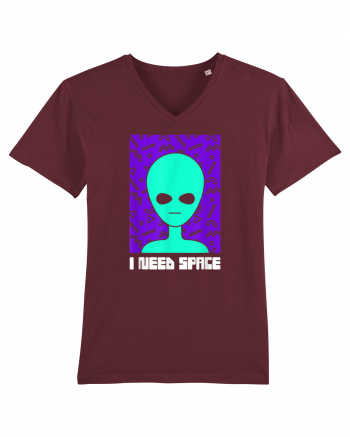 I Need Space Funny Alien Burgundy