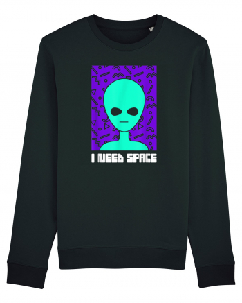 I Need Space Funny Alien Black